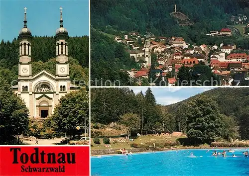 AK / Ansichtskarte Todtnau Schwimmbad Kirche Todtnau