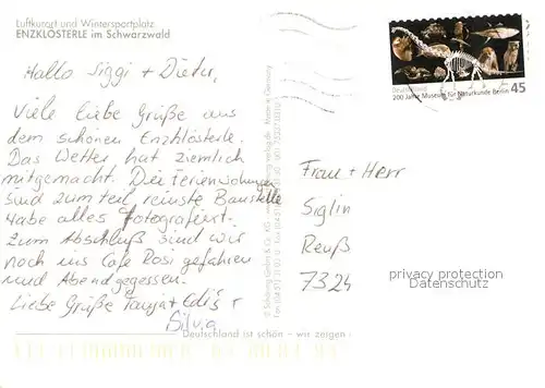 AK / Ansichtskarte Enzkloesterle Freudenstaedter Strasse Rieserutschbahn Tretbecken Enzkloesterle