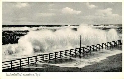 AK / Ansichtskarte Westerland_Sylt Sturm Westerland_Sylt