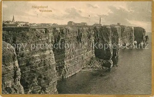 AK / Ansichtskarte Helgoland Westkueste Helgoland