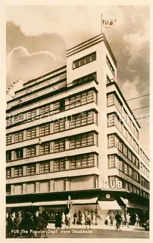 AK / Ansichtskarte Stockholm PUB The Popular Dept store Stockholm