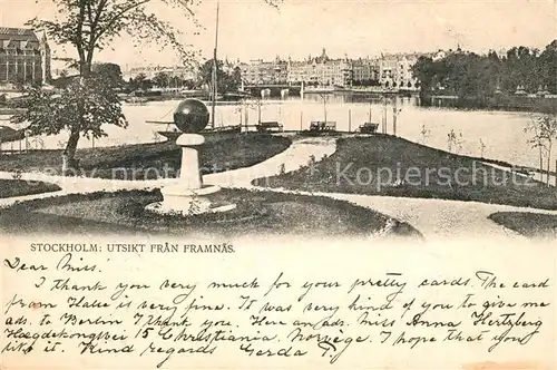 AK / Ansichtskarte Stockholm Utsikt fran Framnas Stockholm