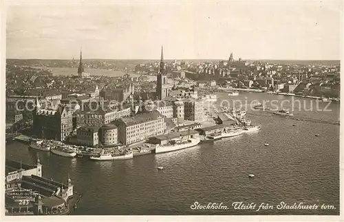 AK / Ansichtskarte Stockholm Utsikt fran Stadshusets forn Stockholm