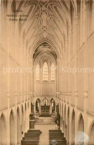 AK / Ansichtskarte Sedlice Vnitrek chramu Panny Marie Sedlice