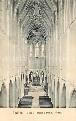 AK / Ansichtskarte Sedlice Vnitrek chramu Panny Marie Sedlice