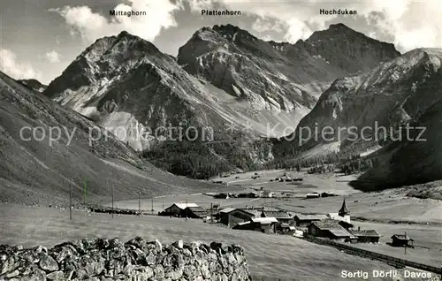 AK / Ansichtskarte Sertig_Doerfli Panorama Sertig Doerfli