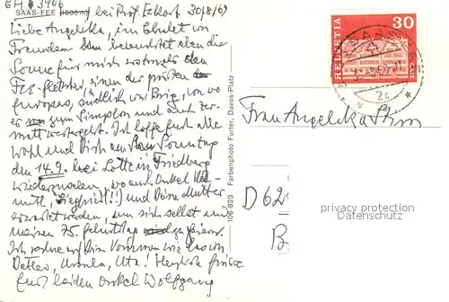 AK / Ansichtskarte Saas Fee Panorama Saas Fee