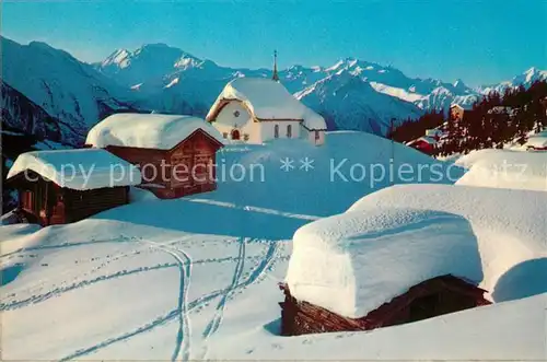 AK / Ansichtskarte Bettmeralp_VS Fletschhorn Mischabel Matterhorn Weisshorn Winter Bettmeralp VS
