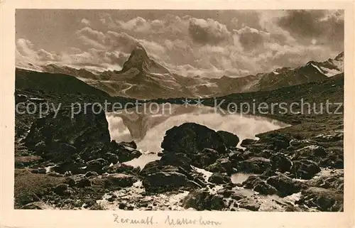 AK / Ansichtskarte Zermatt_VS Stellisee Cervin Matterhorn Zermatt_VS