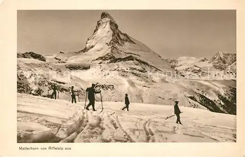 AK / Ansichtskarte Matterhorn_VS Winterlandschaft Matterhorn VS