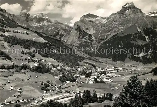 AK / Ansichtskarte Engelberg_OW Panorama Hahnen  Engelberg OW