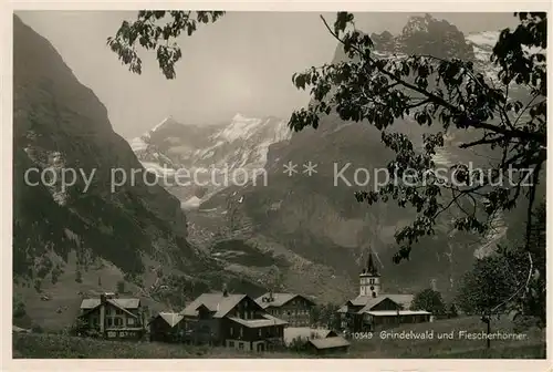 AK / Ansichtskarte Grindelwald Fiescherhoerner Panorama Grindelwald