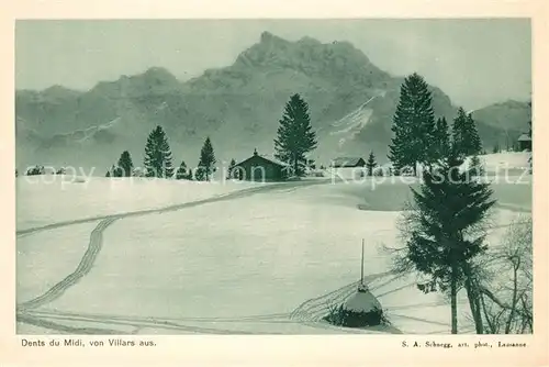 AK / Ansichtskarte Villars_VD Dents du Midi Winter Villars_VD