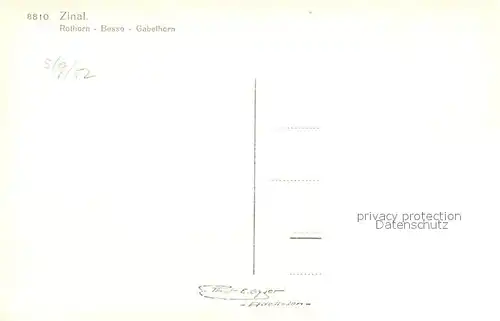 AK / Ansichtskarte Zinal_VS Rothorn Besso Gabelhorn Zinal_VS