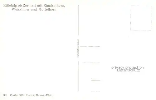 AK / Ansichtskarte Zermatt_VS Riffelalp Zinalrothorn Weisshorn Mettelhorn Zermatt_VS