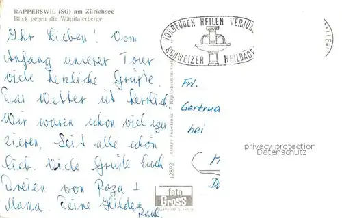 AK / Ansichtskarte Rapperswil_BE Zuerichsee Waegitalerberge Rapperswil BE