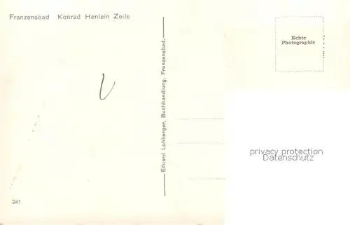 AK / Ansichtskarte Franzensbad_Tschechien Konrad Henlein Zeile Franzensbad_Tschechien