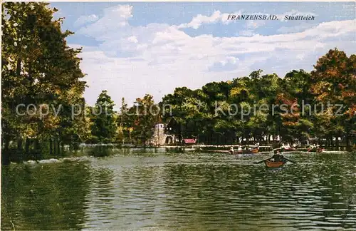 AK / Ansichtskarte Franzensbad_Tschechien Stadtteich Franzensbad_Tschechien