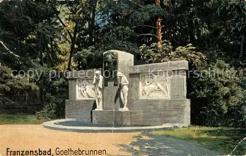 AK / Ansichtskarte Franzensbad_Tschechien Goethebrunnen Franzensbad_Tschechien