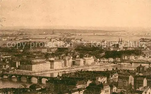 AK / Ansichtskarte Prag_Prahy_Prague Bruecke Quai Palacki Prag_Prahy_Prague