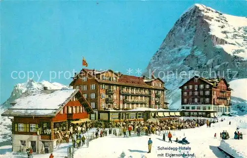 AK / Ansichtskarte Scheidegg_BE Hotels Eigernordwand Winter Scheidegg BE