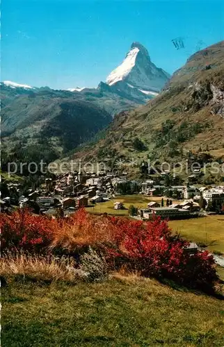 AK / Ansichtskarte Zermatt_VS Matterhorn Panorama Zermatt_VS