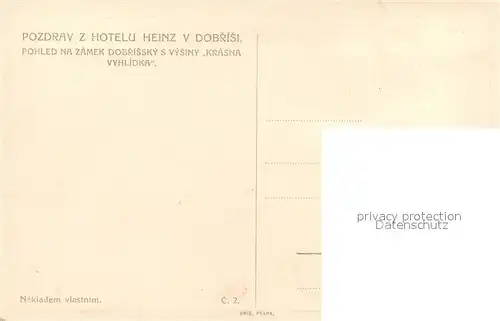 AK / Ansichtskarte Dobris_Stedocesky_Kraj Hotel Heinz Dobris_Stedocesky_Kraj