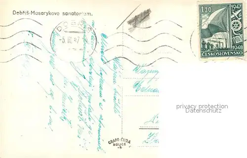 AK / Ansichtskarte Dobris_Stredocesky_Kraj Sanatorium Musarykovo Dobris_Stredocesky_Kraj