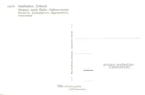 AK / Ansichtskarte Adelboden Gilbach Strasse nach Geils Hahnenmoos Weisshorn Laufbodenhorn Adelboden