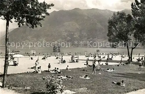 AK / Ansichtskarte Locarno_Lago_Maggiore Strand Locarno_Lago_Maggiore