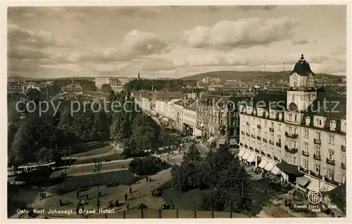 AK / Ansichtskarte Oslo_Norwegen Karl Johansgt Grand Hotell Oslo Norwegen