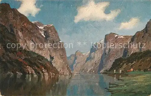AK / Ansichtskarte Norge_Norwegen Partie im Fjord Norge Norwegen