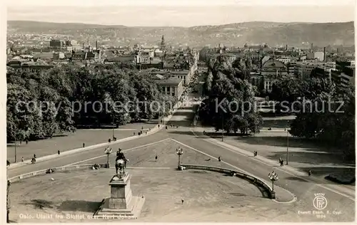 AK / Ansichtskarte Oslo_Norwegen Utsikt fra Slottet over Karl Johan Oslo Norwegen