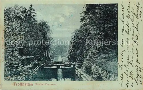 AK / Ansichtskarte Trollhaettan Gamla Slussarna Trollhaettan