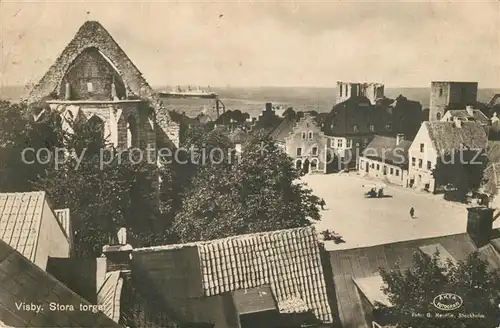 AK / Ansichtskarte Visby Stora torget Visby