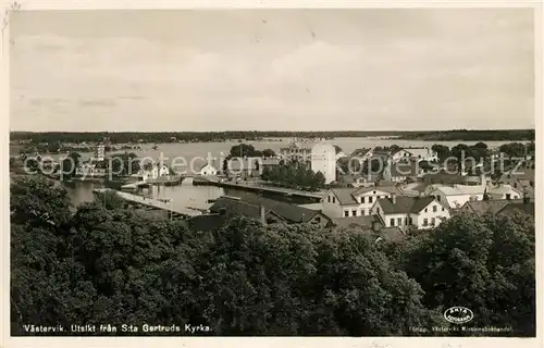 AK / Ansichtskarte Vaestervik Utsikt fran Sta Gertruds Kyrka Vaestervik