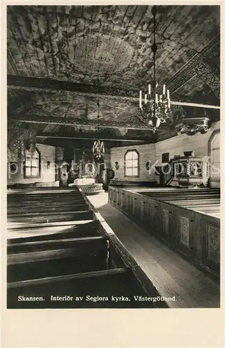 AK / Ansichtskarte Skansen_Stockholm Interioer av Seglora kyrka Vaestergoetland Skansen_Stockholm