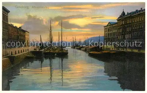 AK / Ansichtskarte Goeteborg Aftonstaemning Goeteborg