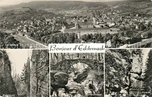 AK / Ansichtskarte Echternach Vue generale aerienne Wolfsschlucht Schiessentuempel Le Perecop Echternach