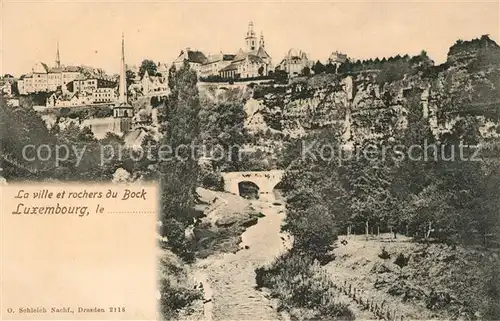 AK / Ansichtskarte Luxembourg La ville et rochers du Bock Luxembourg