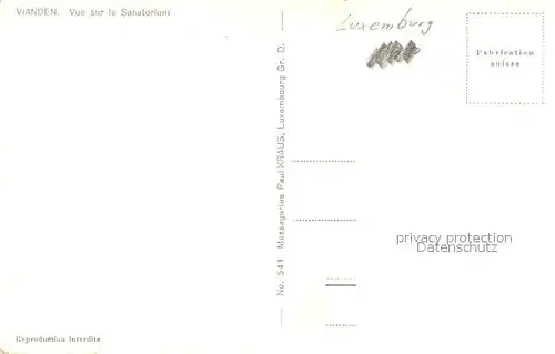 AK / Ansichtskarte Vianden Vue sur le Sanatorium Vianden
