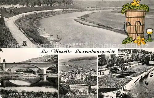 AK / Ansichtskarte Luxembourg La Moselle Wasserbillig Grevenmacher Remich Luxembourg