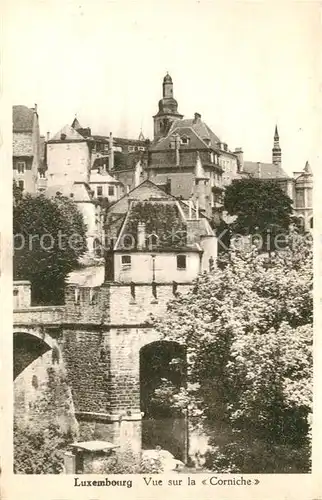 AK / Ansichtskarte Luxembourg Vue sur la Corniche Luxembourg