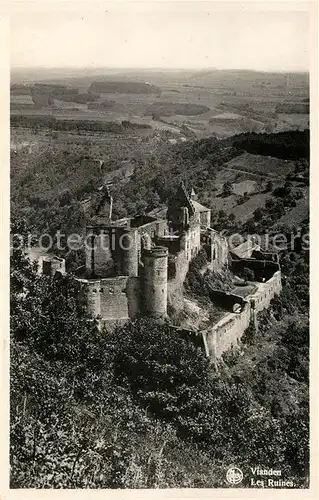 AK / Ansichtskarte Vianden Les Ruines Vue aerienne Vianden