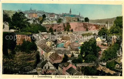 AK / Ansichtskarte Luxembourg Faubourg du Grund et Ville Haute Luxembourg