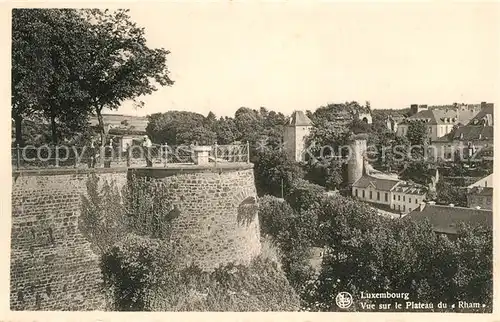 AK / Ansichtskarte Luxembourg Vue sur le Plateau du Rham Luxembourg