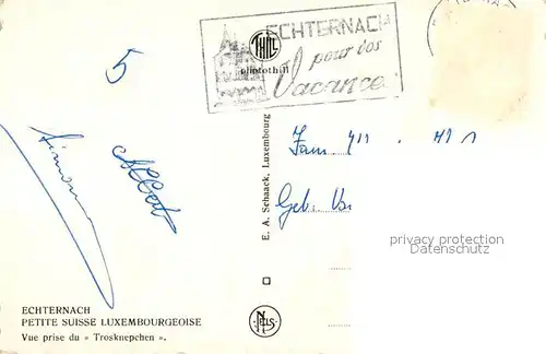 AK / Ansichtskarte Echternach Vue prise du Trosknepchen Echternach