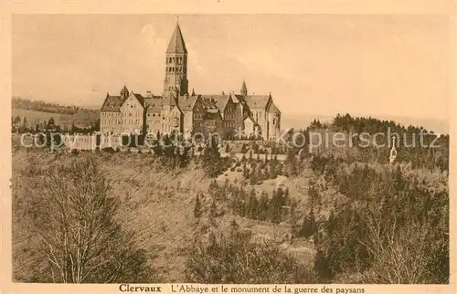 AK / Ansichtskarte Clervaux Abbaye et le monument de la guerre des paysans Clervaux