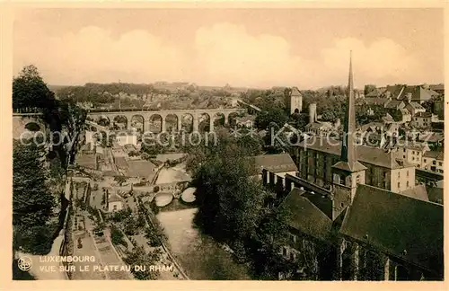 AK / Ansichtskarte Luxembourg Vue sur le Plateau du Rham Luxembourg