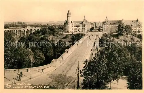 AK / Ansichtskarte Luxembourg Avenue et Pont Adolphe Luxembourg